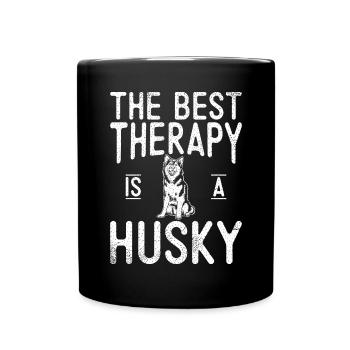 Cadeaux de chien Husky - Mug uni - noir - Devant