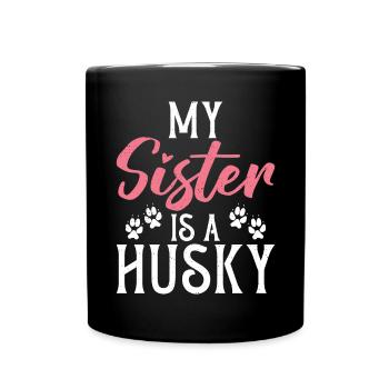 Cadeaux de chien Husky - Mug uni - noir - Devant