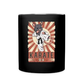 Karate - Tasse einfarbig - Schwarz - Vorne