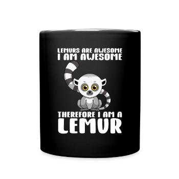 Lemur - Full Colour Mug - black - Front