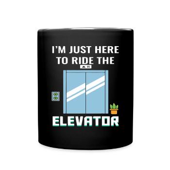Elevator Mechanic Engineer Funny Jersey - Full Colour Mug - black - Front