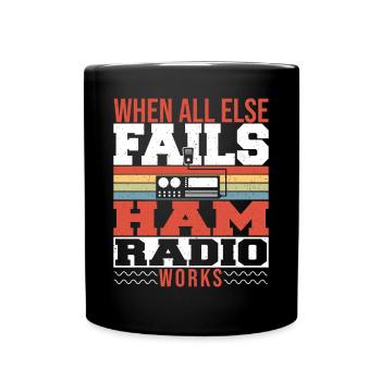 Quand tout le reste échoue Ham Radio Works Vintage Sunset - Mug uni - noir - Devant