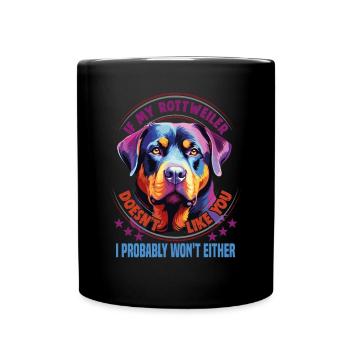 Hunde Rottweiler Hundeliebhaber - Tasse einfarbig - Schwarz - Vorne