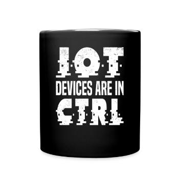 Internet Of Things IOT Programmer Admin IT - Full Colour Mug - black - Front