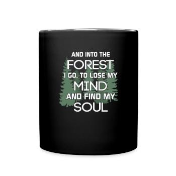 Camping Plein air Campeur de montagne Randonnées Camping - Mug uni - noir - Devant