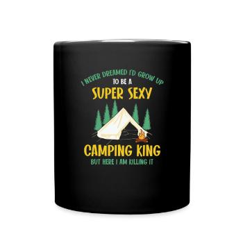 Camping Plein air Campeur de montagne Randonnées Camping - Mug uni - noir - Devant