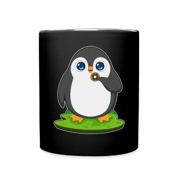 Donut pingouin - Mug uni - noir - Devant