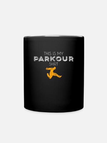 Parkour Shirt - Tasse einfarbig - Schwarz