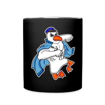 Mouette capitaine Faust - Mug uni - noir - Devant