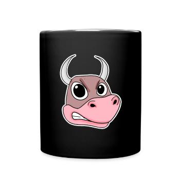wütender Bulle - Tasse einfarbig - Schwarz - Vorne