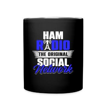 Radio amateur Radio amateur Le réseau social original - Mug uni - noir - Devant