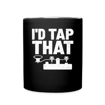 Je taperais sur cet opérateur radio amateur de réseau de fréquences - Mug uni - noir - Devant