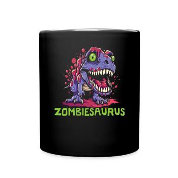 Dinosaur Halloween Trick Or Treat Dino Lover - Full Colour Mug - black - Front