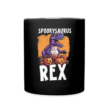 Dinosaur Halloween Trick Or Treat Dino Lover - Full Colour Mug - black - Front