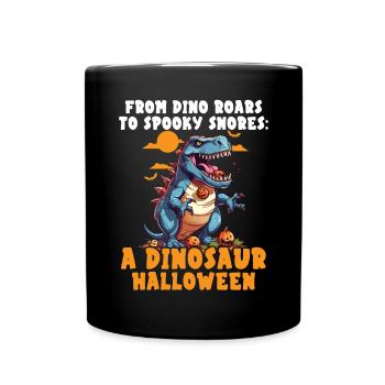 Dinosaur Halloween Trick Or Treat Dino Lover - Full Colour Mug - black - Front