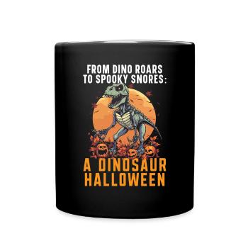 Dinosaur Halloween Trick Or Treat Dino Lover - Full Colour Mug - black - Front