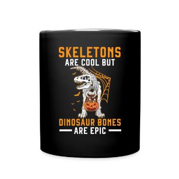 Dinosaur Halloween Trick Or Treat Dino Lover - Full Colour Mug - black - Front