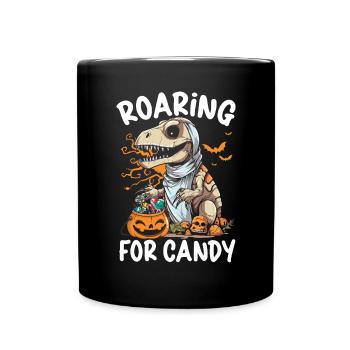 Dinosaur Halloween Trick Or Treat Dino Lover - Full Colour Mug - black - Front