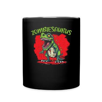 Dinosaur Halloween Trick Or Treat Dino Lover - Full Colour Mug - black - Front