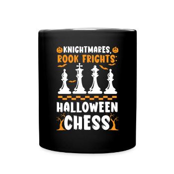 Jeu de plateau d’échecs Halloween Trick Or Treat - Mug uni - noir - Devant