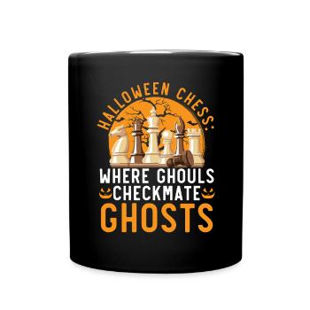 Jeu de plateau d’échecs Halloween Trick Or Treat - Mug uni - noir - Devant