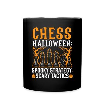 Jeu de plateau d’échecs Halloween Trick Or Treat - Mug uni - noir - Devant