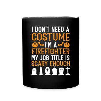 Pompier Halloween Trick Or Treat Fireman - Mug uni - noir - Devant