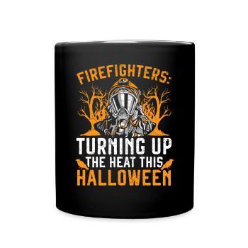 Pompier Halloween Trick Or Treat Fireman - Mug uni - noir - Devant