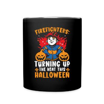 Pompier Halloween Trick Or Treat Fireman - Mug uni - noir - Devant