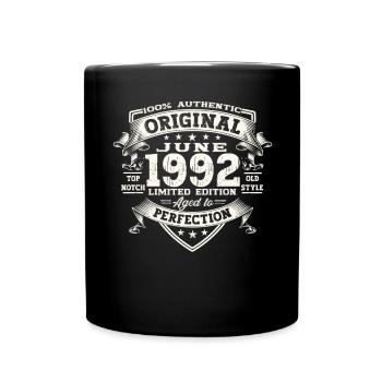 31e anniversaire Homme Juin Année 1992 Original - Mug uni - noir - Devant