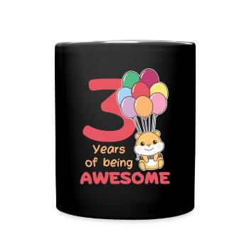 Hamster pour les enfants de 3 ans de trois ans - Mug uni - noir - Devant