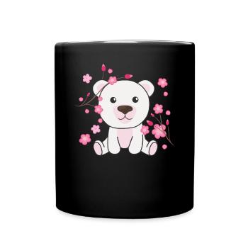 Ours polaire Animaux mignons pour enfants Kawaii - Mug uni - noir - Devant