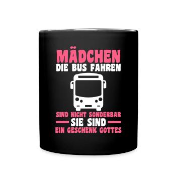 Bus Busfahrer - Tasse einfarbig - Schwarz - Vorne