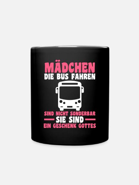 Bus Busfahrer - Tasse einfarbig - Schwarz