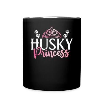 Husky-Hunde-Geschenke - Tasse einfarbig - Schwarz - Vorne