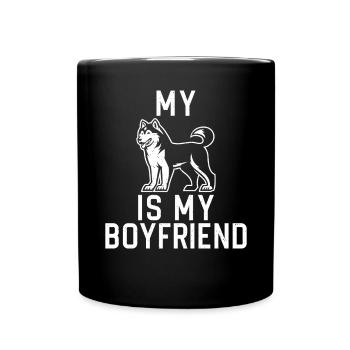 Cadeaux de chien Husky - Mug uni - noir - Devant