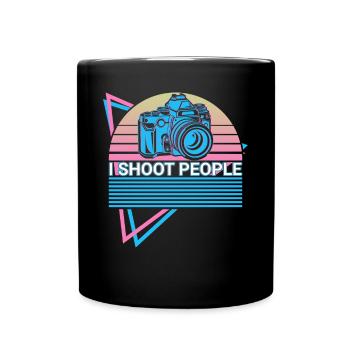 Kamera Fotografie Fotograf Retro - Tasse einfarbig - Schwarz - Vorne