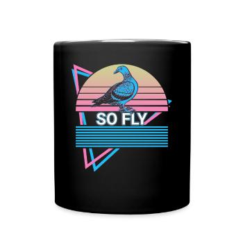 Dove Retro - Full Colour Mug - black - Front