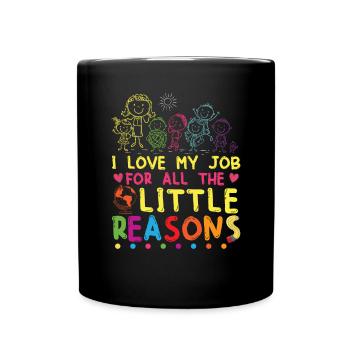 Enseignement mignon - Mug uni - noir - Devant