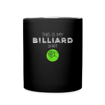 Billiard shirt - Tasse einfarbig - Schwarz - Vorne