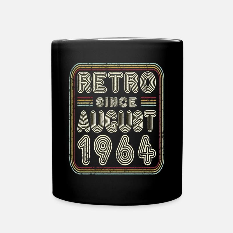 Geburtstag August 1964 Retro Geschenk - Tasse einfarbig - Schwarz