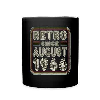 Anniversaire Août 1966 Cadeau rétro - Mug uni - noir - Devant