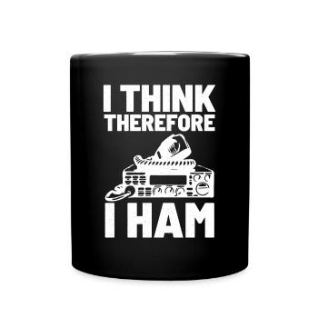 Je pense donc que j’ai un signal d’antenne radio amateur - Mug uni - noir - Devant