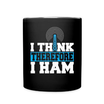 Radio amateur je pense donc je radio amateur networ - Mug uni - noir - Devant