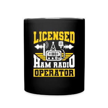 Licensed Ham Radio Operator Network Radio Hobby - Tasse einfarbig - Schwarz - Vorne