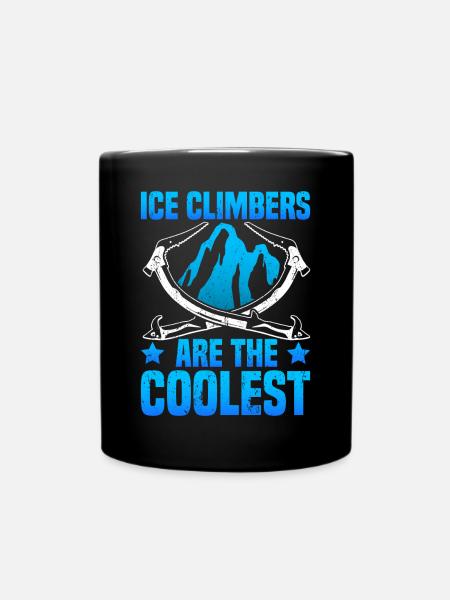 Eisklettern Eiskletterer - Tasse einfarbig - Schwarz