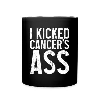 J’ai botté le cul du cancer 3 - Mug uni - noir - Devant
