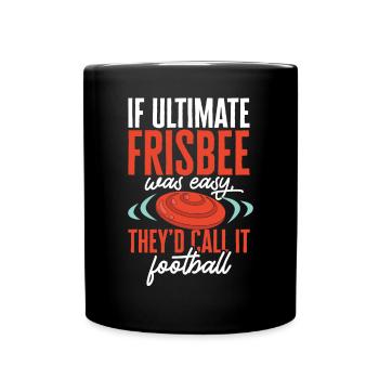 Disque de lancer de frisbee ultime - Mug uni - noir - Devant