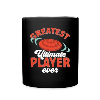 Disque de lancer de frisbee ultime - Mug uni - noir - Devant