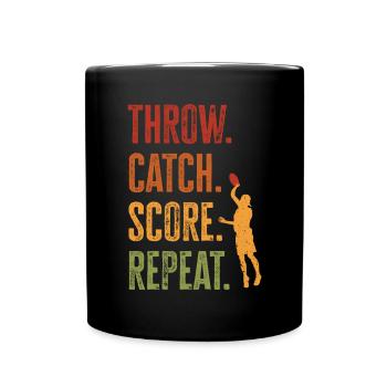 Disque de lancer de frisbee ultime - Mug uni - noir - Devant